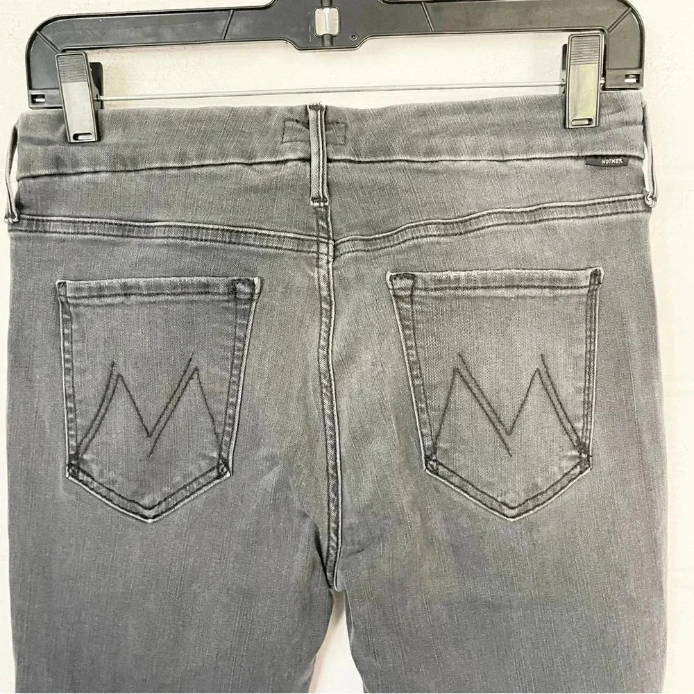 Mother The Looker Ankle Fray Distressed Jeans in Burning Out Lanterns Wash 29 - Picture 10 of 16